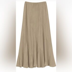 Urban CoCo Vintage Elastic
Waist A-Line Midi Skirt